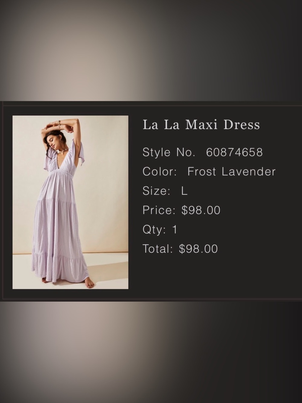 Free People La La Maxi Dress in Frost Lavender